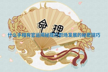 什么手相有官运揭秘提升职场发展的秘密技巧