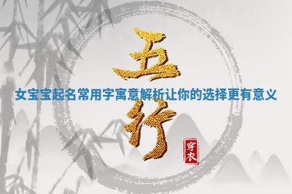 女宝宝起名常用字寓意解析让你的选择更有意义