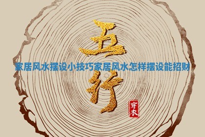 家居风水摆设小技巧_家居风水怎样摆设能招财