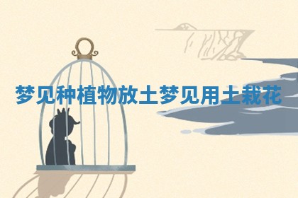 梦见种植物放土_梦见用土栽花