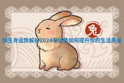 猴生肖运势解析2024年运势如何提升你的生活质量