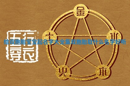 给双胞胎宝宝起名字大全集_双胞胎取什么名字好听